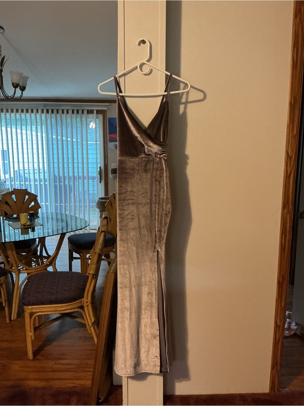 Club L London Purple Velvet Maxi Dress